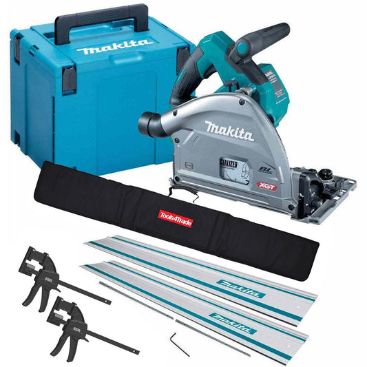 SP001GZ03 40V Brushless Plunge Saw + 2 x Guide Rail Connector & Clamp Set