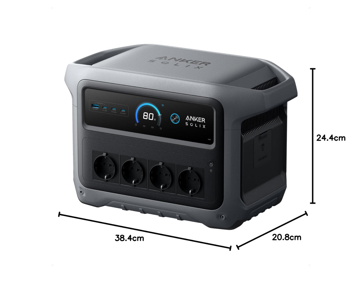 1024WH 2000W Portable Power Station - Solar Generator with UPS for Home Backup & Camping
