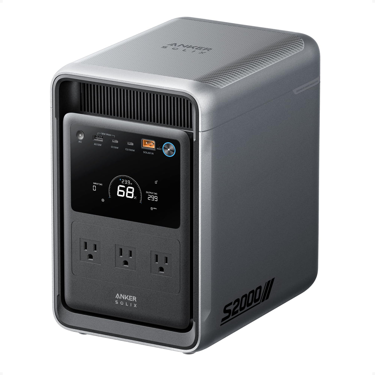 S2000 Portable Power Station, 2,010Wh, 3,000W Peak, Home Backup